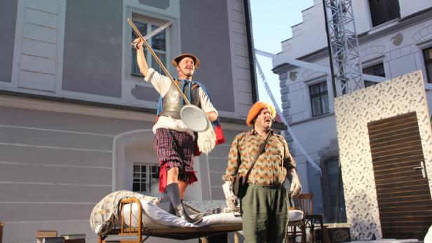 Allseits bereit für große Taten: Christian Dolezal als Don Quijote und Thomas Mraz als Sancho Panza