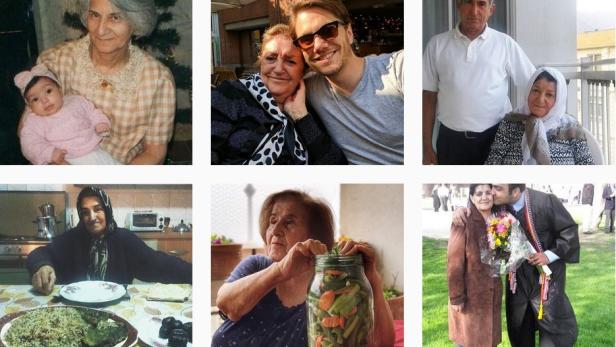 Eine Collage von Fotos, die verschiedene Generationen einer Familie zeigen.