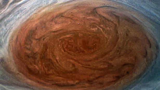 So sieht ein Wirbelsturm auf Jupiter aus.