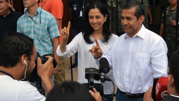 Ollanta Humala mit seiner Frau Nadine Heredia.