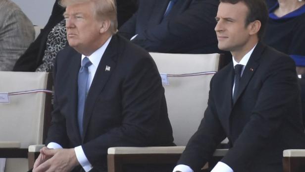 Donald Trump mit Emmanuel Macron