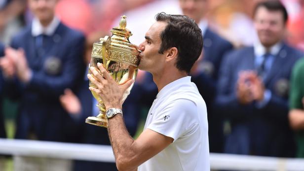 Der achte Triumph in Wimbledon - Federer ist alleiniger Rekordhalter.