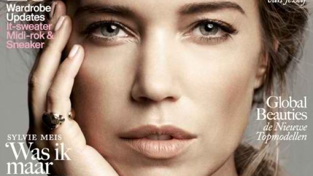 Das Cover der Vogue Nederland mit Sylvie Meis im April 2014.