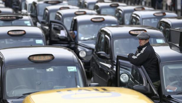 Taxis in London.