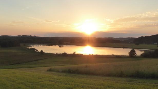 Sonnenuntergang über dem Ibmer Moor
