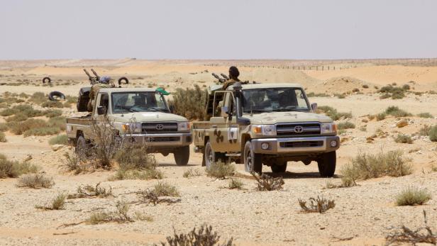 Die Libysche Armee bei einer Patrouille