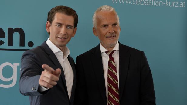 Sebastian Kurz mit seinem neuen Kandidaten Josef Moser