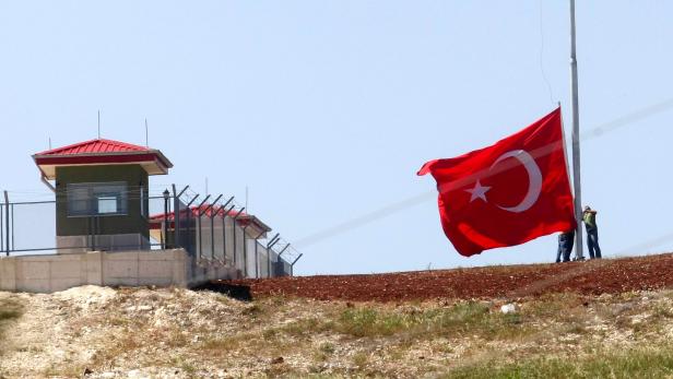 Türkischer Grenzposten in Hatay