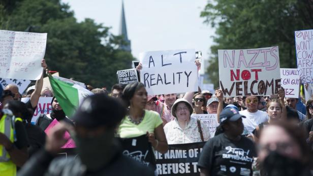 Protest in Boston: Trump lobt Engagement gegen Hass