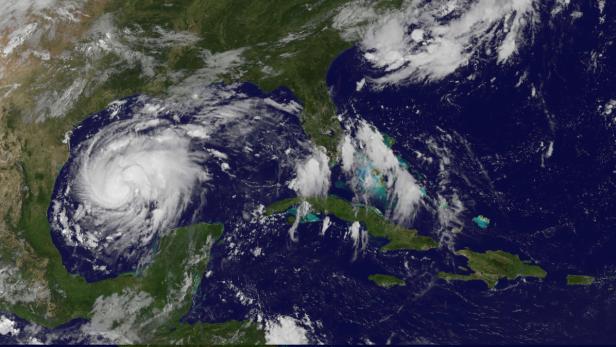 Satellitenbild des Tropensturms Harvey.