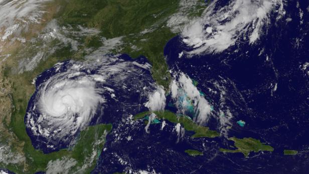 Satellitenbild von Hurrikan Harvey