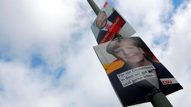 Inhahtlich und im Ton nahe: Schulz und Merkel