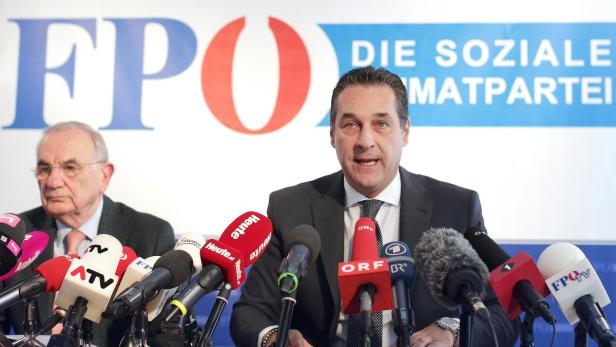 Rechtsanwalt Dieter Böhmdorfer und FPÖ-Bundesparteiobmann Heinz Christian Strache