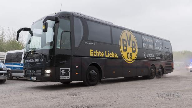 Der Mannschaftsbus des BVB