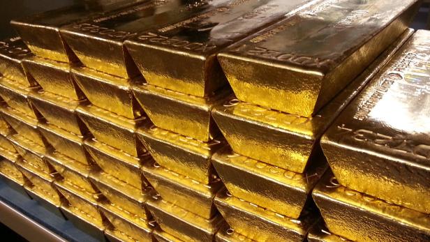 Gold im Goldtresorraum der Nationalbank.