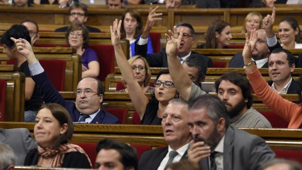 Parlamentssitzung am Mittwoch in Barcelona.