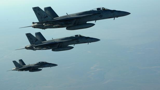 Die US-Luftwaffe fliegzt seit 2014 Angriffe gegen die IS-Miliz im Irak und Syrien.