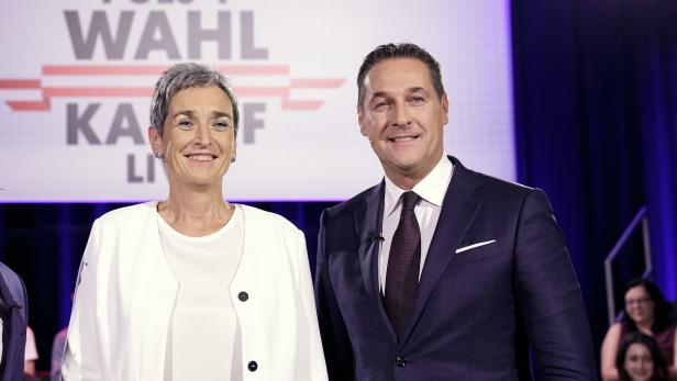 Grünen-Spitzenkandidatin Lunacek und FPÖ-Chef Strache