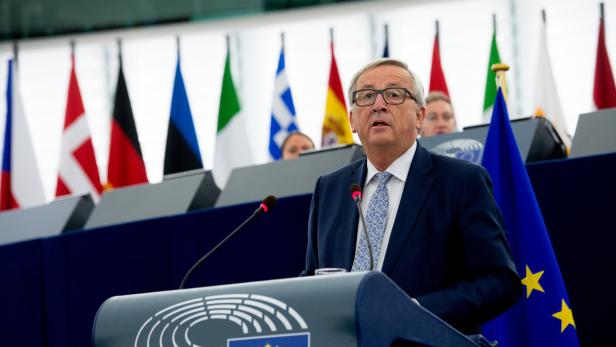 Kommissionspräsident Jean-Claude Juncker im Europäischen Parlament in Straßburg.
