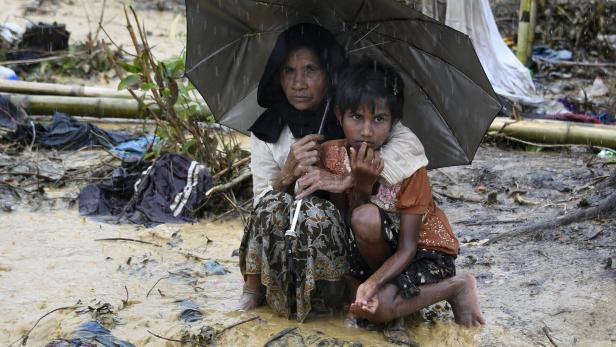 Rohingya-Flüchtlinge im Flüchtlingscamp Balukhali in Bangladesch