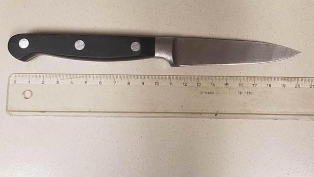 Ein 42-jähriger Ungar zückte laut Polizei dieses Küchenmesser.