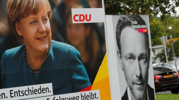Fehlen nur noch die Grünen: Merkel und Lindner können miteinander