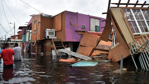 Heftige Überschwemmungen in Puerto Rico.