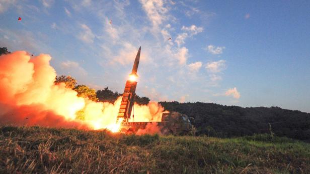 Eine Hyunmu-2-Rakete Nordkoreas