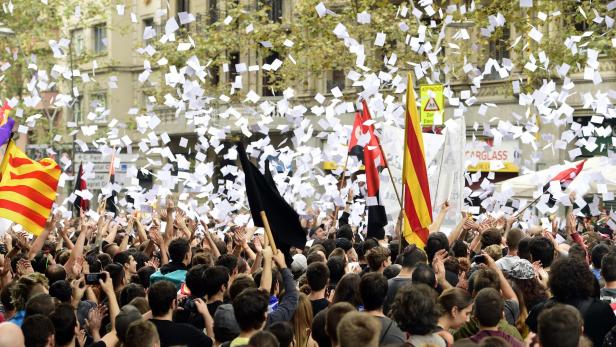 Die Demonstrationen in Katalonien haben begonnen.