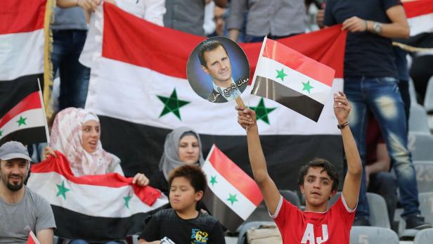 Syrische Fans: Regimetreue Zuschauer verfolgen die Spiele des Nationalteams.