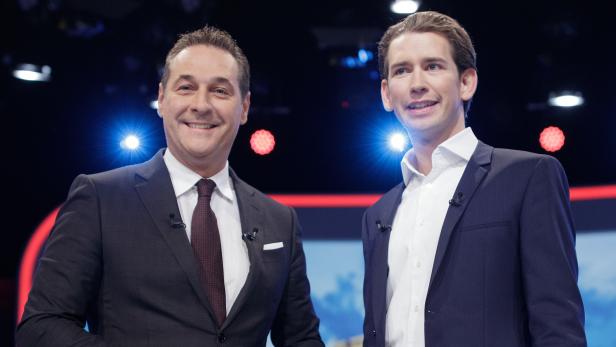 FPÖ-Chef Heinz-Christian Strache und ÖVP-Chef Sebastian Kurz.