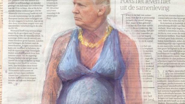 Künstlerin zieht Trump Frauenkleider an