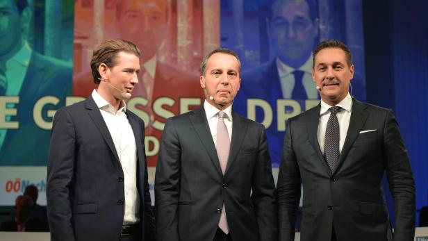 Sebastian Kurz, Christian Kern und Heinz-Christian Strache