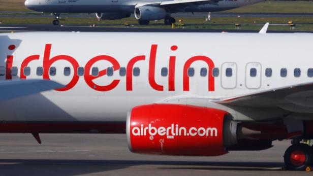 Die Mitarbeiter Air Berlins wurden zu einem Protest aufgerufen.
