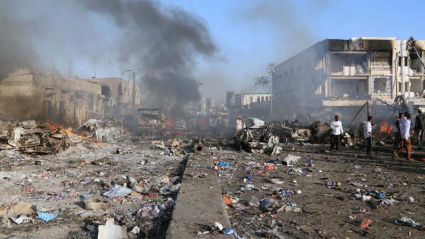 Ort der Explosion in Mogadischu