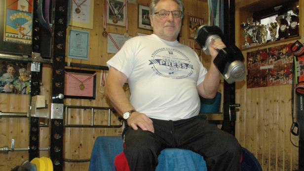 Franz Mracek lässt mit 70 Jahren beim Gewichte stemmen manchen Jungspund alt aussehen. Auch nach dem Weltmeister-Titel denkt er nicht ans Aufhören
