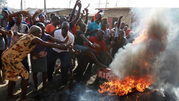 Proteste in Mombasa, Kenia.