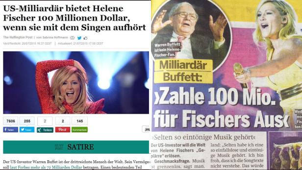 Gratisblatt "Österreich" saß Satire auf
