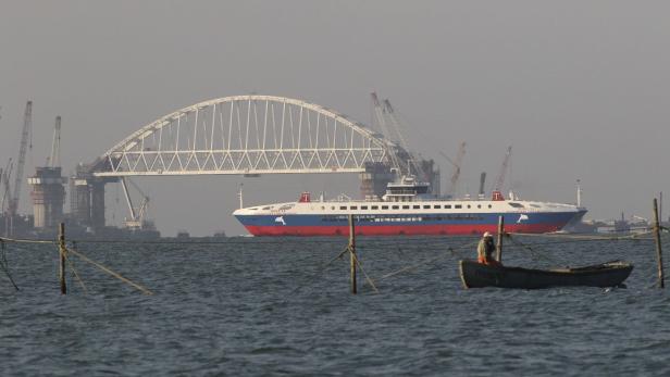 Diese Brücke soll die Krim mit dem russischen Festland verbinden.