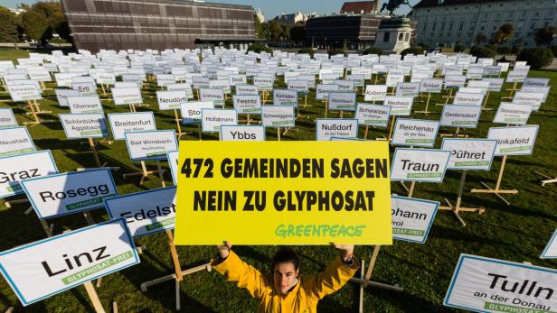 Demonsatrion für ein Verbot von Glyphosat in Wien.