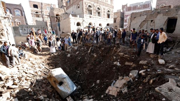 Folgen eines Luftangriffs in der jemenitischen Hauptstadt Sanaa