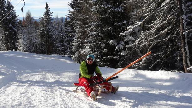 Bergaufrodeln als Zusatzangebot für das Mini-Skigebiet in Eberstein