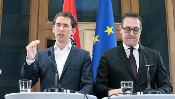 ÖVP-Chef Sebastian Kurz und FPÖ-Obmann Heinz-Christian Strache