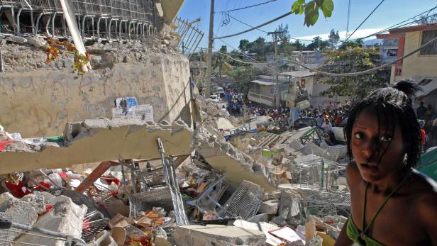 12. Jänner 2010: Port-au-Prince, vom Erdbeben zerstört.