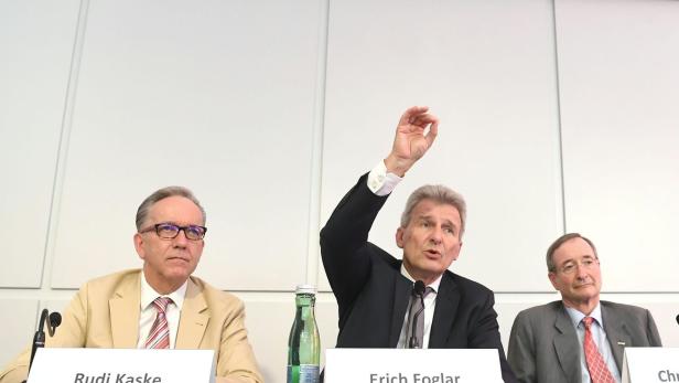 AK-Chef Rudolf Kaske, ÖGB-Präsident Erich Foglar und Wirtschaftskammer-Präsident Christoph Leitl (v.l.n.r.)