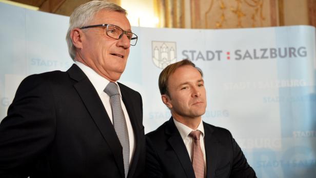 Gut 3,1 Prozentpunkte nahm der interimistische ÖVP-Bürgermeister Harald Preuner (l.) seinem SPÖ-Gegenspieler Bernhard Auinger ab