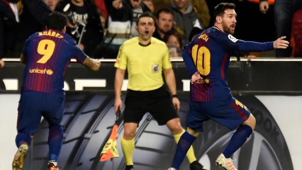 Lionel Messi konnte nicht glauben, dass das Tor nicht gegeben wurde.