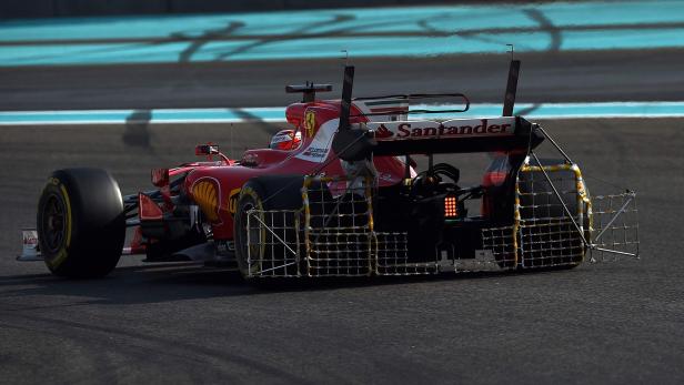 Am Ferrari waren aufwendige Sensor-Gitter verbaut.