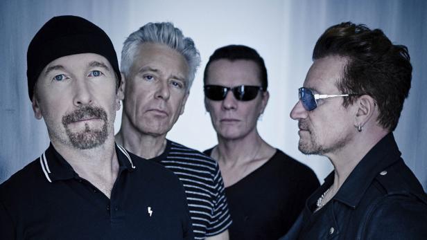 U2 sind seit 41 Jahren: The Edge, Adam Clayton, larry Mullen und Bono (v. li.)