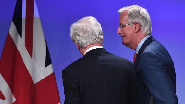 Brexit-Verhandler David Davis und Michel Barnier